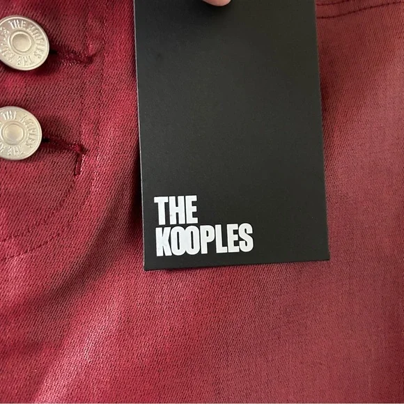 The Kooples Coated Denim High Waist Jeans Women’s 29 NWT Red Stretchy Rockstar